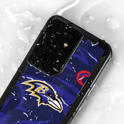 NFL Baltimore Ravens Double Vision Galaxy S24 Ultra Waterproof Case