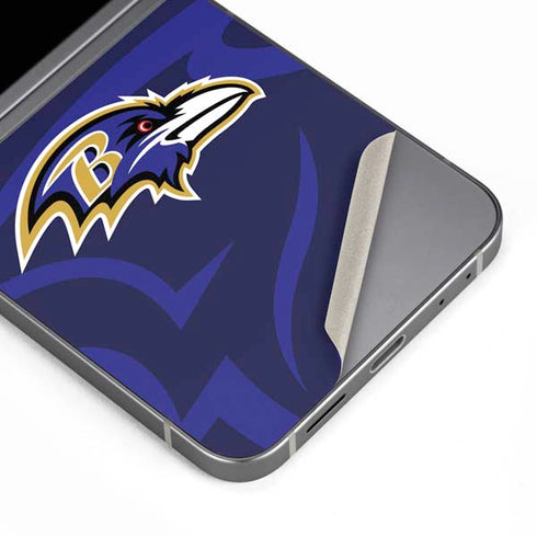 NFL Baltimore Ravens Double Vision Galaxy Z Flip6 Skin