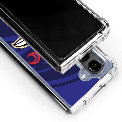 NFL Baltimore Ravens Double Vision Galaxy Z Fold5 5G Clear Case