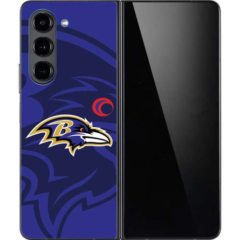 NFL Baltimore Ravens Double Vision Galaxy Z Fold5 5G Skin