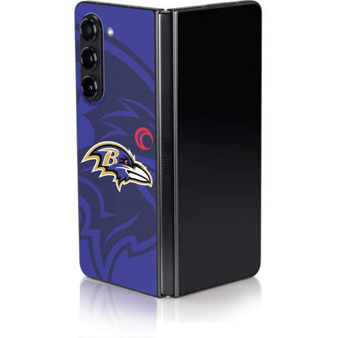 NFL Baltimore Ravens Double Vision Galaxy Z Fold5 5G Skin