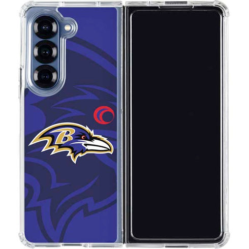 NFL Baltimore Ravens Double Vision Galaxy Z Fold6 Clear Case