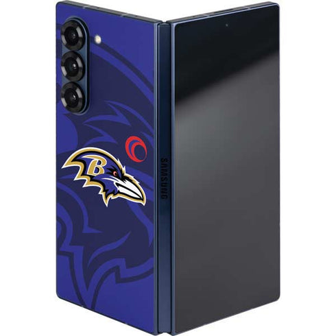 NFL Baltimore Ravens Double Vision Galaxy Z Fold6 Skin