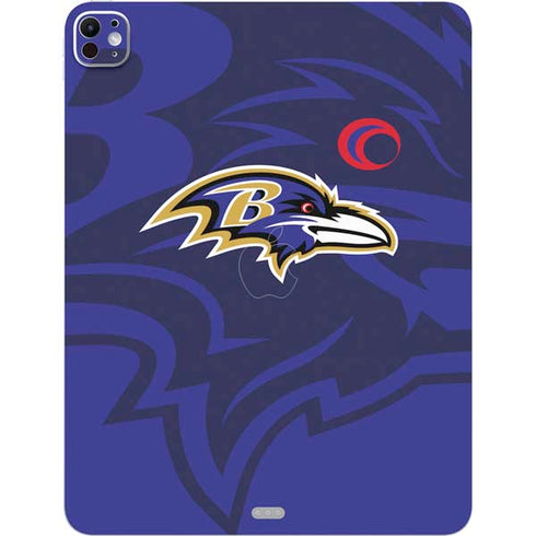 NFL Baltimore Ravens Double Vision iPad Pro 13in M4 (2024) Skin