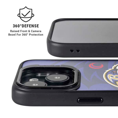 NFL Baltimore Ravens Double Vision iPhone 14 Plus Kickstand Case