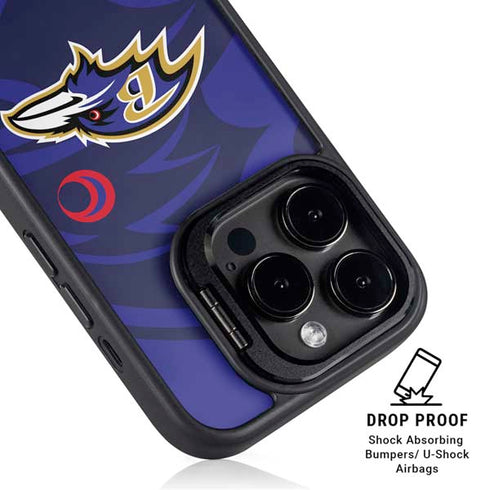 NFL Baltimore Ravens Double Vision iPhone 14 Pro Kickstand Case