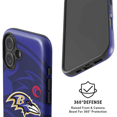 NFL Baltimore Ravens Double Vision iPhone 16 Magsafe Impact Case