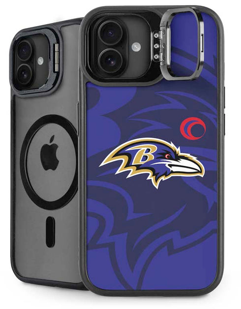 NFL Baltimore Ravens Double Vision iPhone 16 Plus Kickstand Case