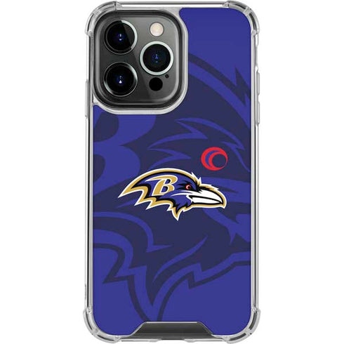 NFL Baltimore Ravens Double Vision iPhone 16 Pro Clear Case