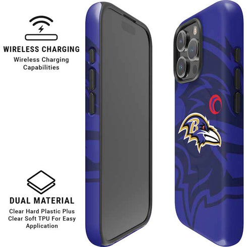 NFL Baltimore Ravens Double Vision iPhone 16 Pro Magsafe Impact Case