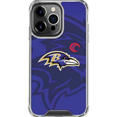 NFL Baltimore Ravens Double Vision iPhone 16 Pro Max Clear Case