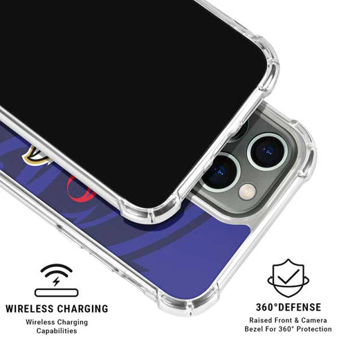 NFL Baltimore Ravens Double Vision iPhone 16 Pro Max Clear Case