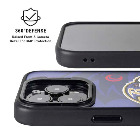NFL Baltimore Ravens Double Vision iPhone 16 Pro Max Kickstand Case
