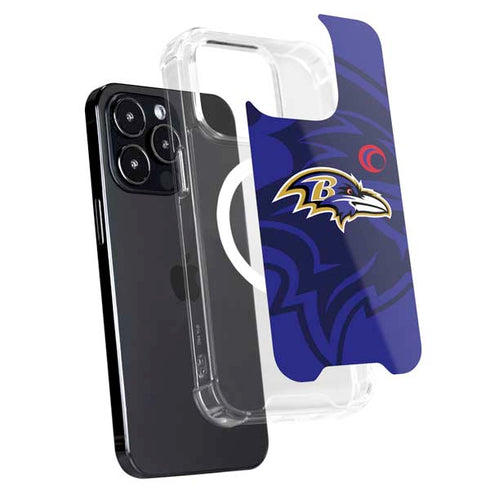 NFL Baltimore Ravens Double Vision iPhone 16 Pro Max MagSafe Case