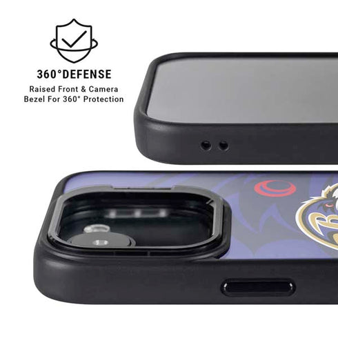 NFL Baltimore Ravens Double Vision iPhone 16e Kickstand Case