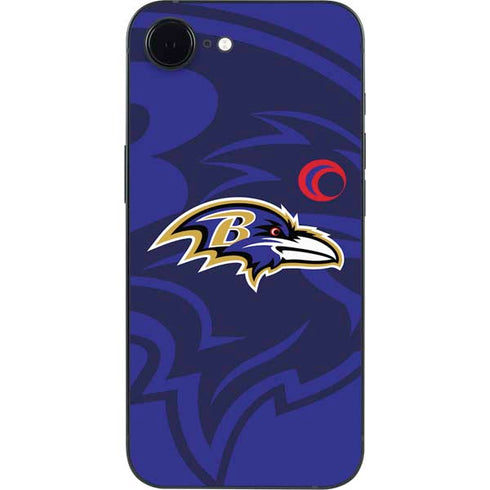 NFL Baltimore Ravens Double Vision iPhone 16e Skin