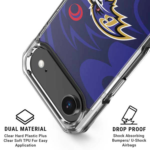 NFL Baltimore Ravens Double Vision iPhone 17 Air Clear Case
