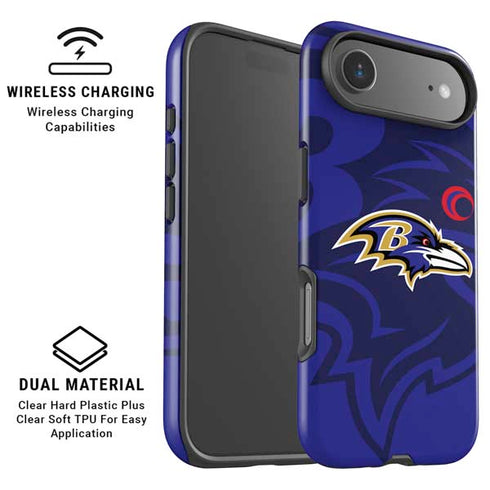 NFL Baltimore Ravens Double Vision iPhone 17 Air Magsafe Impact Case