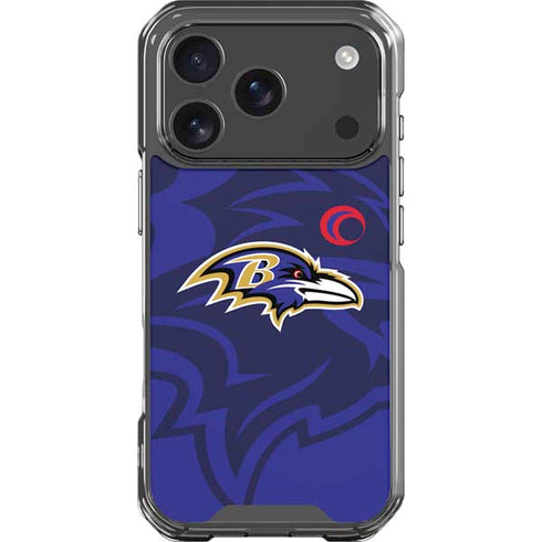 NFL Baltimore Ravens Double Vision iPhone 17 Pro Clear Case