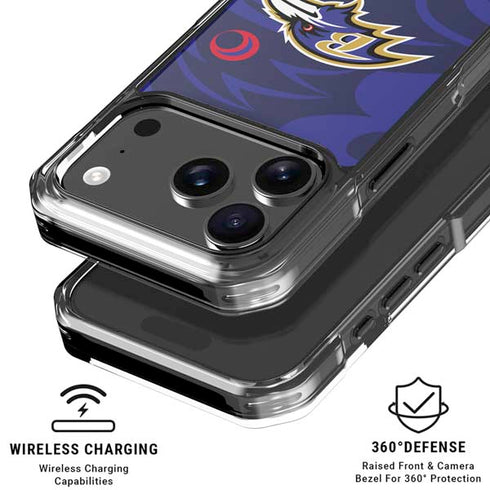NFL Baltimore Ravens Double Vision iPhone 17 Pro Clear Case