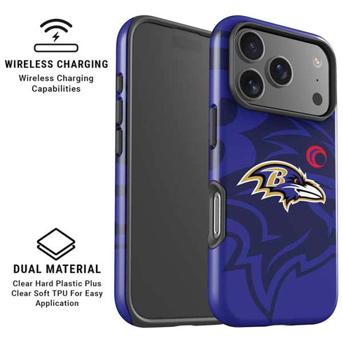 NFL Baltimore Ravens Double Vision iPhone 17 Pro Magsafe Impact Case