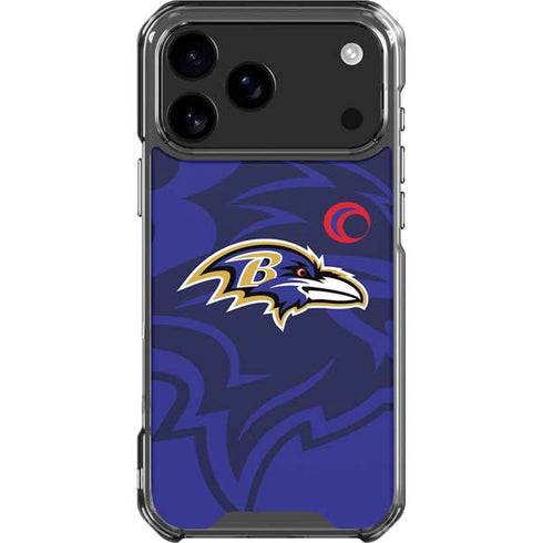 NFL Baltimore Ravens Double Vision iPhone 17 Pro Max Clear Case