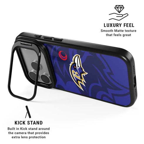 NFL Baltimore Ravens Double Vision iPhone 17 Pro Max Kickstand Case