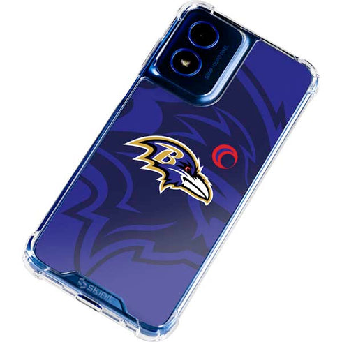 NFL Baltimore Ravens Double Vision Moto G 5G (2024) Clear Case