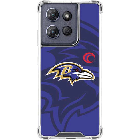 NFL Baltimore Ravens Double Vision Moto G Play 5G (2025) Clear Case