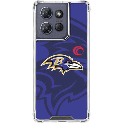 NFL Baltimore Ravens Double Vision Moto G Stylus 5G (2025) Clear Case