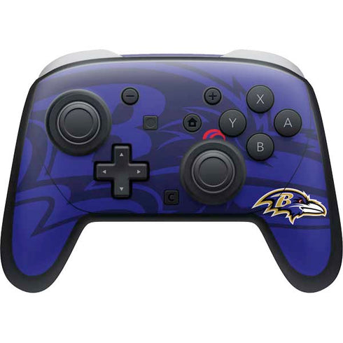 NFL Baltimore Ravens Double Vision Nintendo Switch 2 (2025) Pro Controller Skin