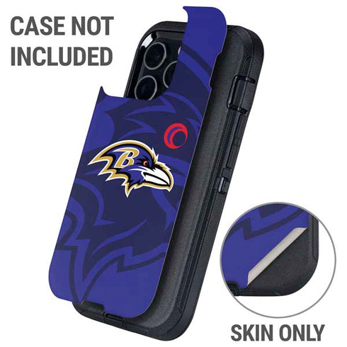 NFL Baltimore Ravens Double Vision Otterbox Defender iPhone Skin