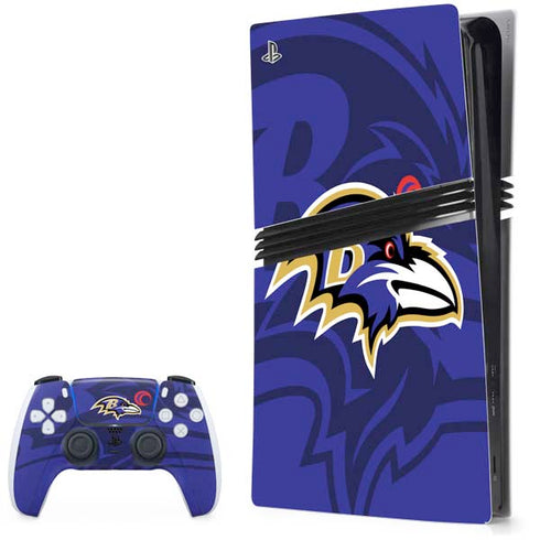 NFL Baltimore Ravens Double Vision PS5 Pro Bundle Skin