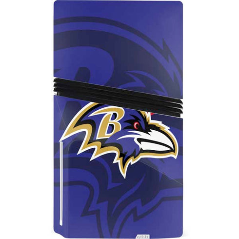 NFL Baltimore Ravens Double Vision PS5 Pro Disk Console Skin