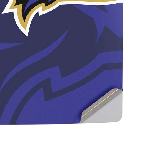 NFL Baltimore Ravens Double Vision PS5 Pro Disk Console Skin