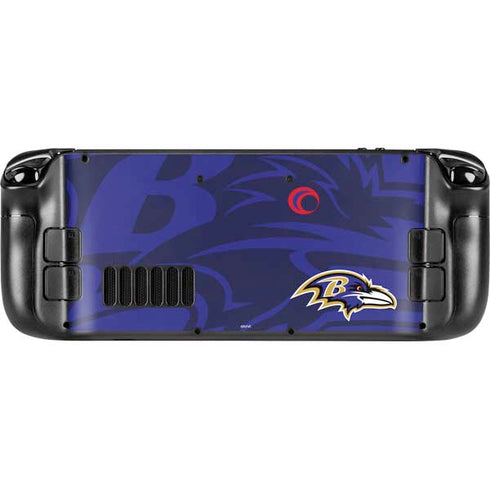 NFL Baltimore Ravens Double Vision Steam Deck Handheld Gaming Computer OLED Skin