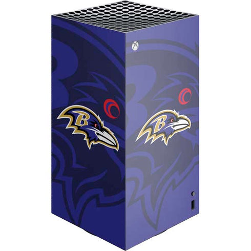 NFL Baltimore Ravens Double Vision XBox Series X Digital Edition Console Skin