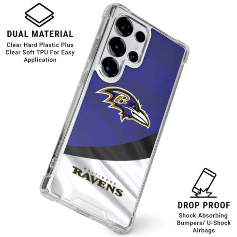 NFL Baltimore Ravens Galaxy S25 Ultra Clear Case