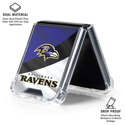 NFL Baltimore Ravens Galaxy Z Flip7 Clear Case