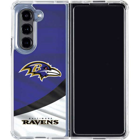 NFL Baltimore Ravens Galaxy Z Fold5 5G Clear Case