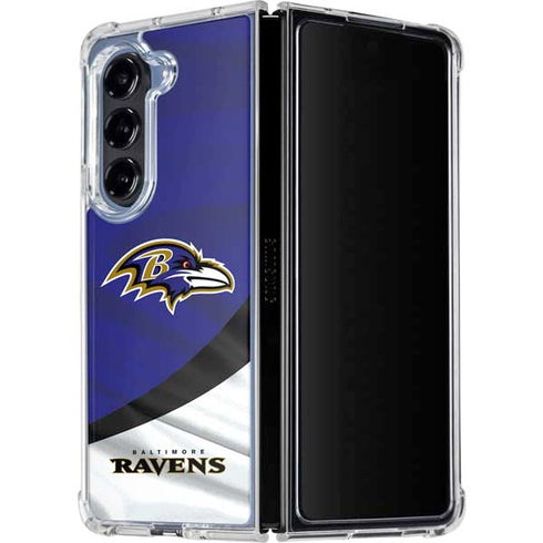 NFL Baltimore Ravens Galaxy Z Fold5 5G Clear Case
