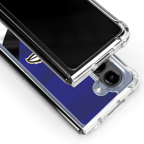 NFL Baltimore Ravens Galaxy Z Fold5 5G Clear Case