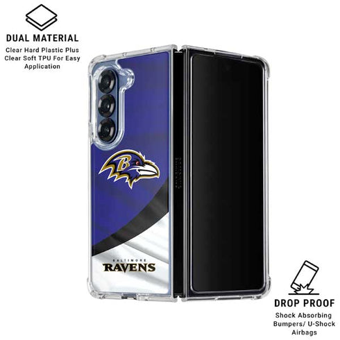 NFL Baltimore Ravens Galaxy Z Fold7 Clear Case