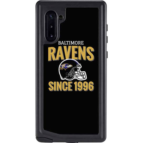 NFL Baltimore Ravens Helmet Galaxy Note 10 Waterproof Case