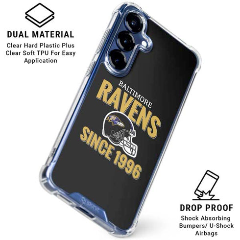 NFL Baltimore Ravens Helmet Galaxy S25 Plus Clear Case