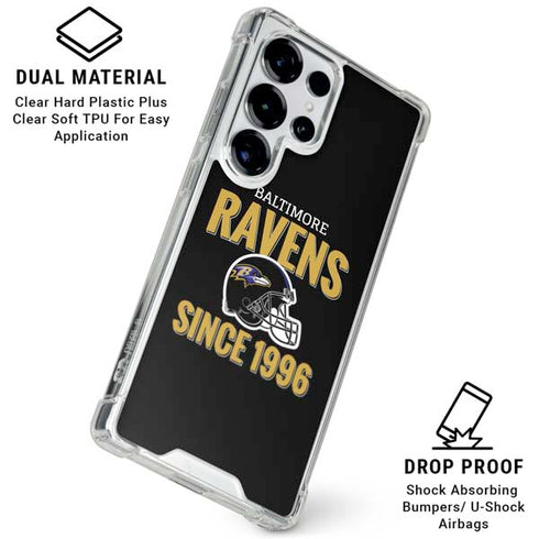NFL Baltimore Ravens Helmet Galaxy S25 Ultra Clear Case