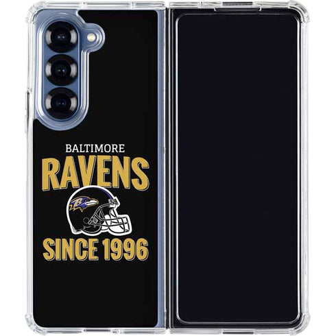 NFL Baltimore Ravens Helmet Galaxy Z Fold6 Clear Case