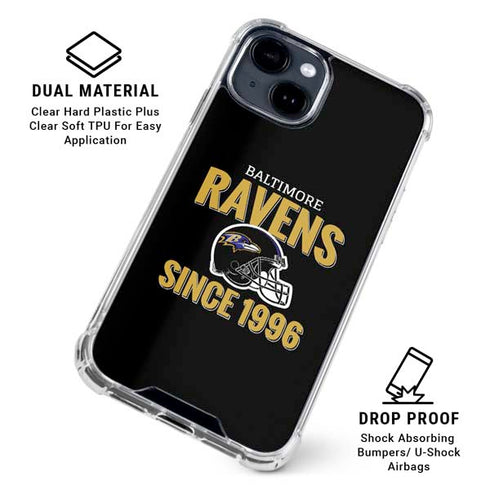 NFL Baltimore Ravens Helmet iPhone 15 Clear Case