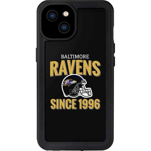 NFL Baltimore Ravens Helmet iPhone 15 Plus Waterproof Case