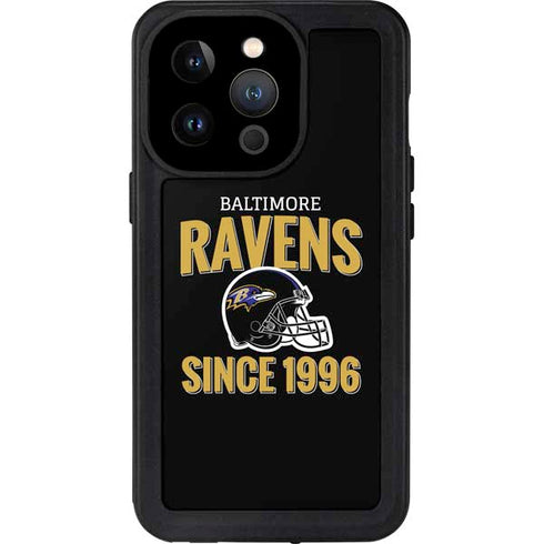 NFL Baltimore Ravens Helmet iPhone 15 Pro Waterproof Case